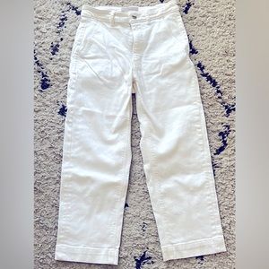 Straight leg crop bone color